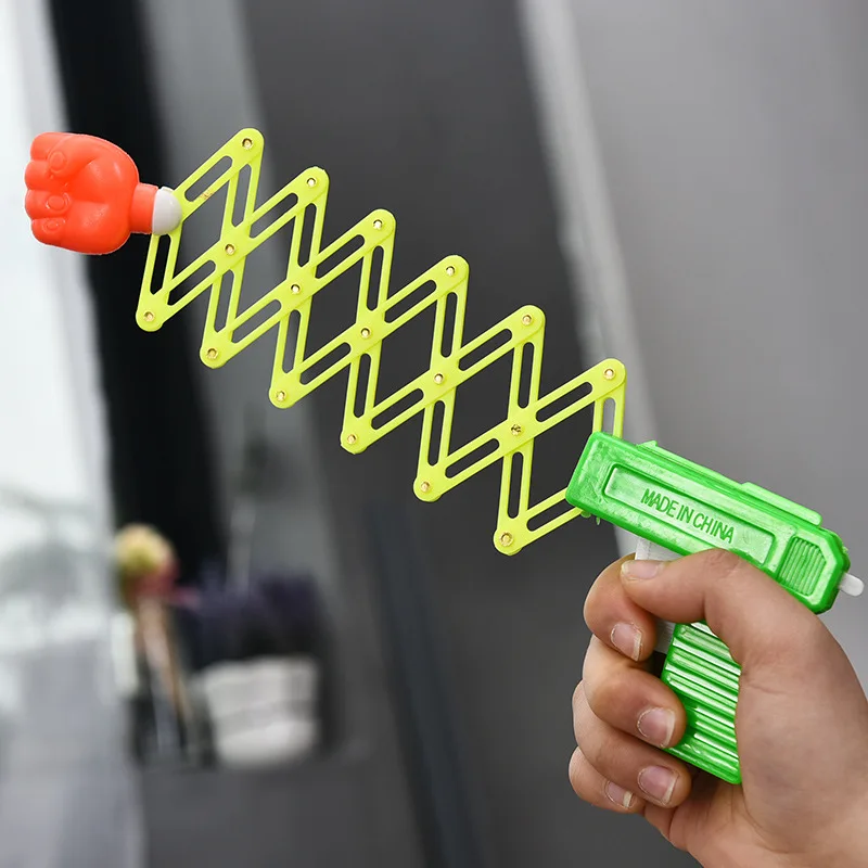 Retractable Fist Shooter Trick Toy Gun Funny Child Kids plastic Party Festival Gift  For fun Classic Elastic Telescopic Fist Toy