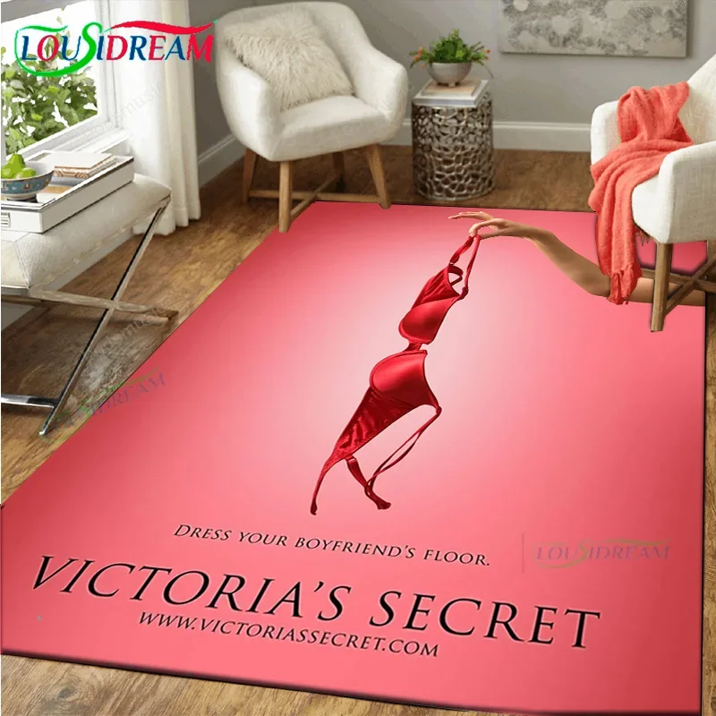 VV-Victorias luxury pink S-Secrets carpet large area rug for home bedroom playing room entrance living room bedroom decor floor