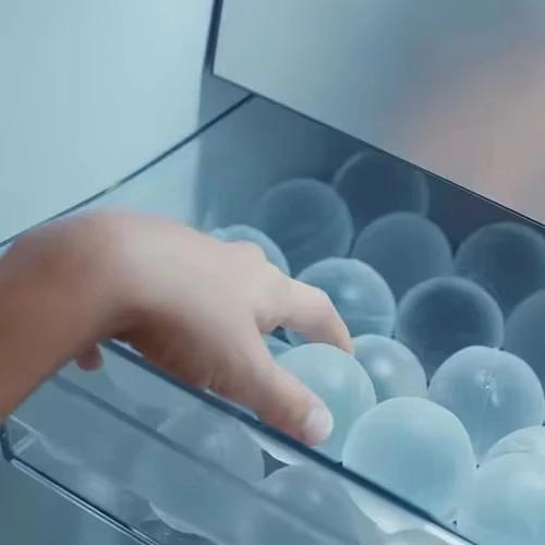 40 Pcs/24h Desktop Spherical Ice Maker Machine Compact for Home Bar Slow Melt Ice Balls for Whiskey and Cocktails Station
