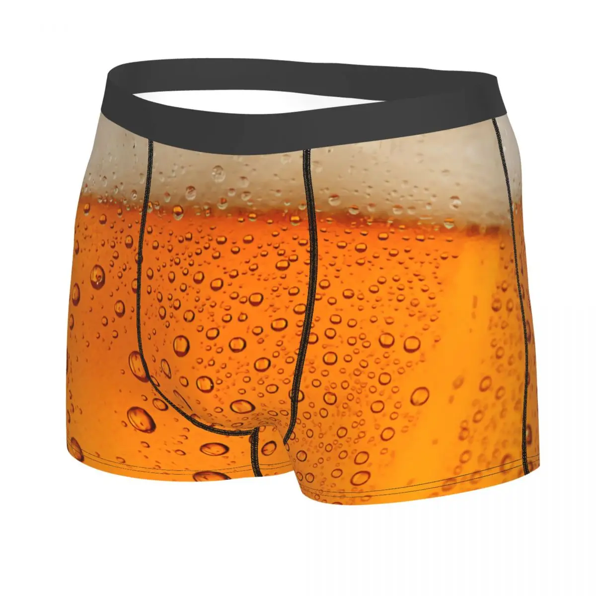 Custom Beer Realistic Bubbles Foam Boxers Shorts Mens Drinking Lover Briefs Underwear Novelty Underpants