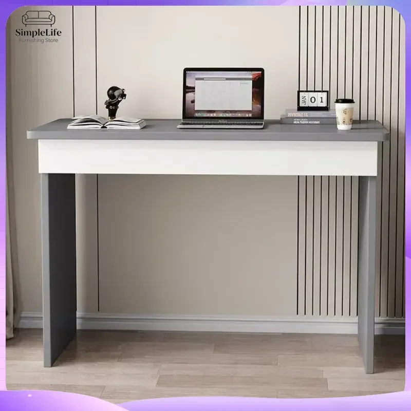 Modern Minimalist Computer Desk for Office Bedroom Home Use Particle Board Hall Console Table Long Desk with Storage Space