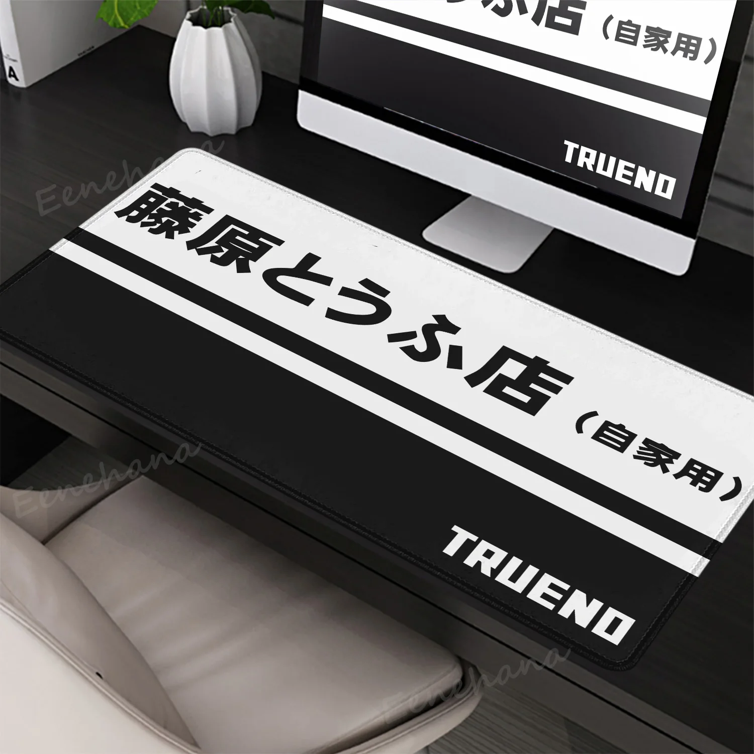 400x900 Black And White Manga Large Mouse Mat Mousepad Initial D Big Mousepads Rubber Keyboard Table Carpet Desk Mat Mouse Pads