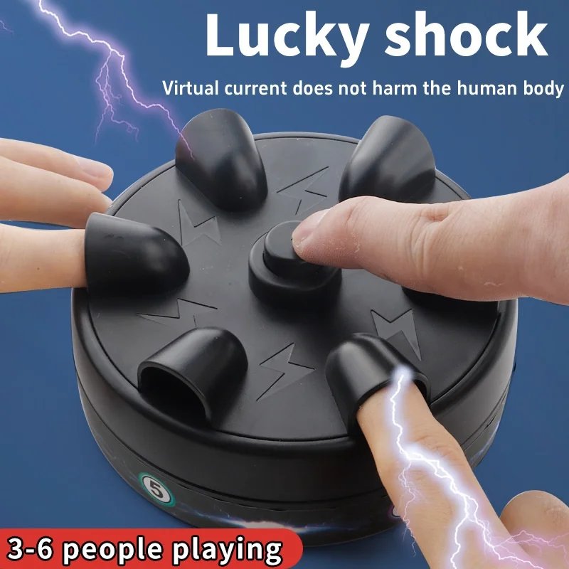 Funny 6 Fingers Electric Shock Polygraph Tricky Lie Detector Test Shocking Anti Stress Party Game Pranks Toys for Kids Adults