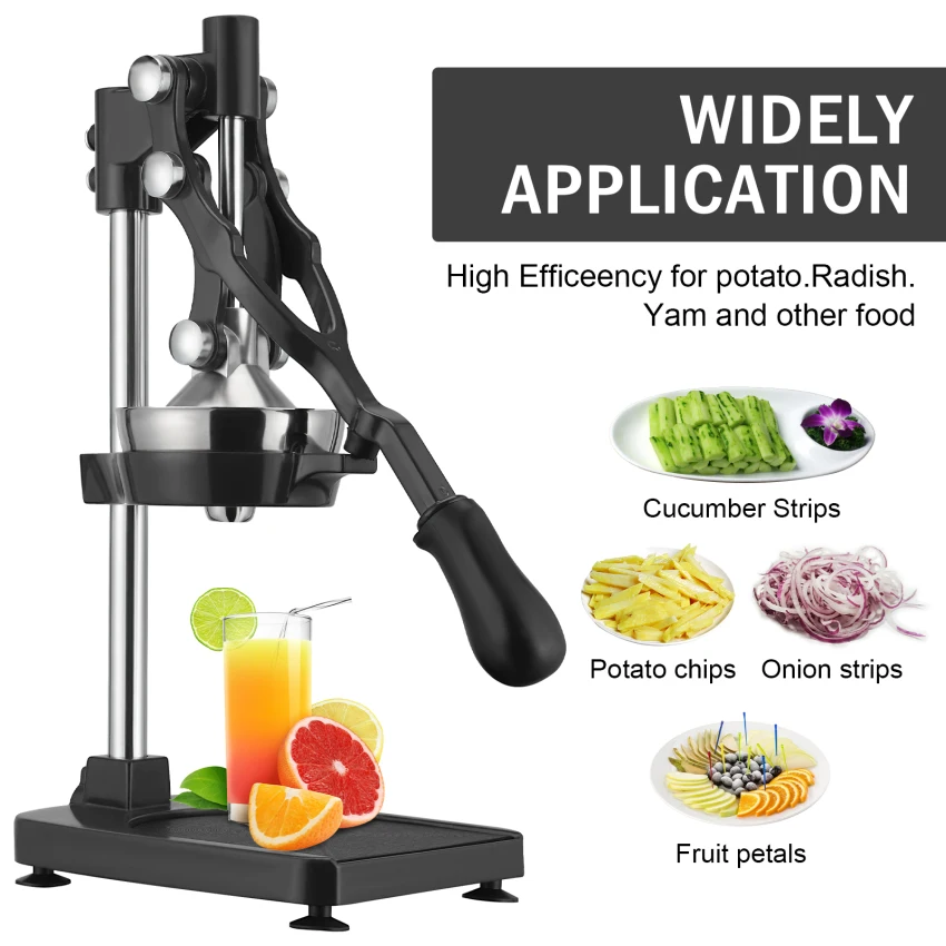 Hand Press Fry Cutter Commercial Grade Potato Slicer Stainless Steel Professional Manual Juicer Fruit Squeezer Apple Cutter