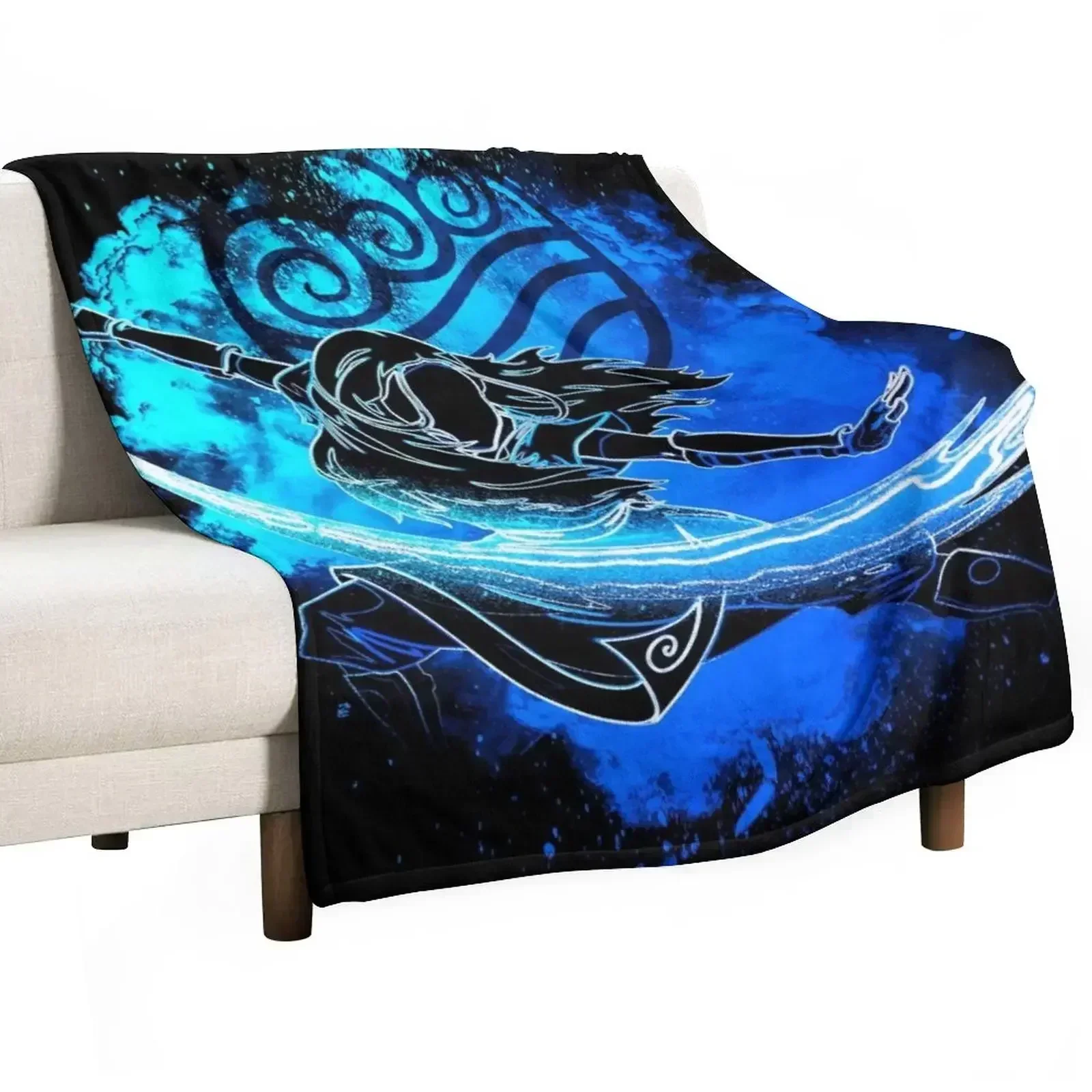 Soul of the Waterbender Sister Throw Blanket funny gift Soft Plaid halloween Flannels Soft Plush Plaid Thin Blankets