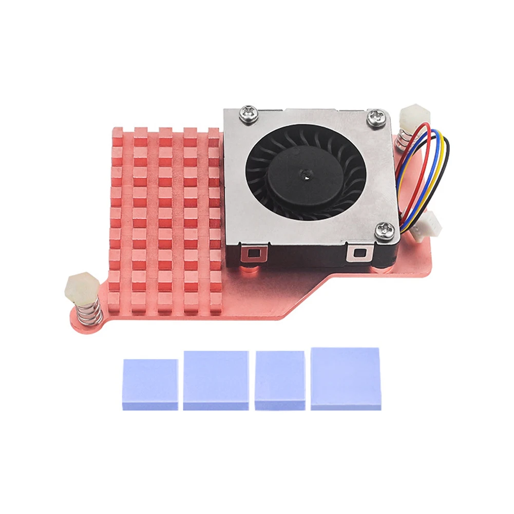 For Raspberry Pi 5 Active Cooler Software Control Active Cooling Kit with Adjustable Speed Cooling Fan Cooling Radiator