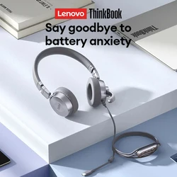 Wybór Lenovo ENC80 Dual Noise Reduction -42dB Line Control Headphones HD Calling Office Headset Music Stereo Earbuds