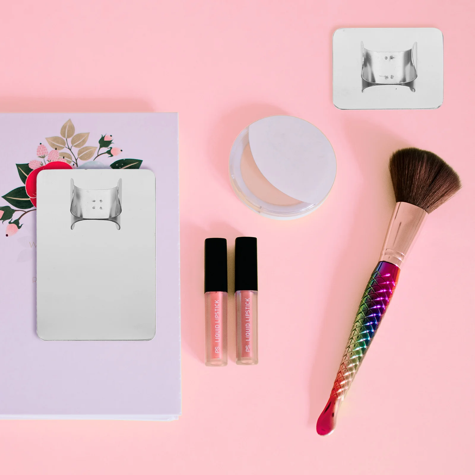 

4Pcs Stainless Steel Makeup Mixing Plate Ring Foundation Palette Multipurpose Mixing Tray Nail Art Palette