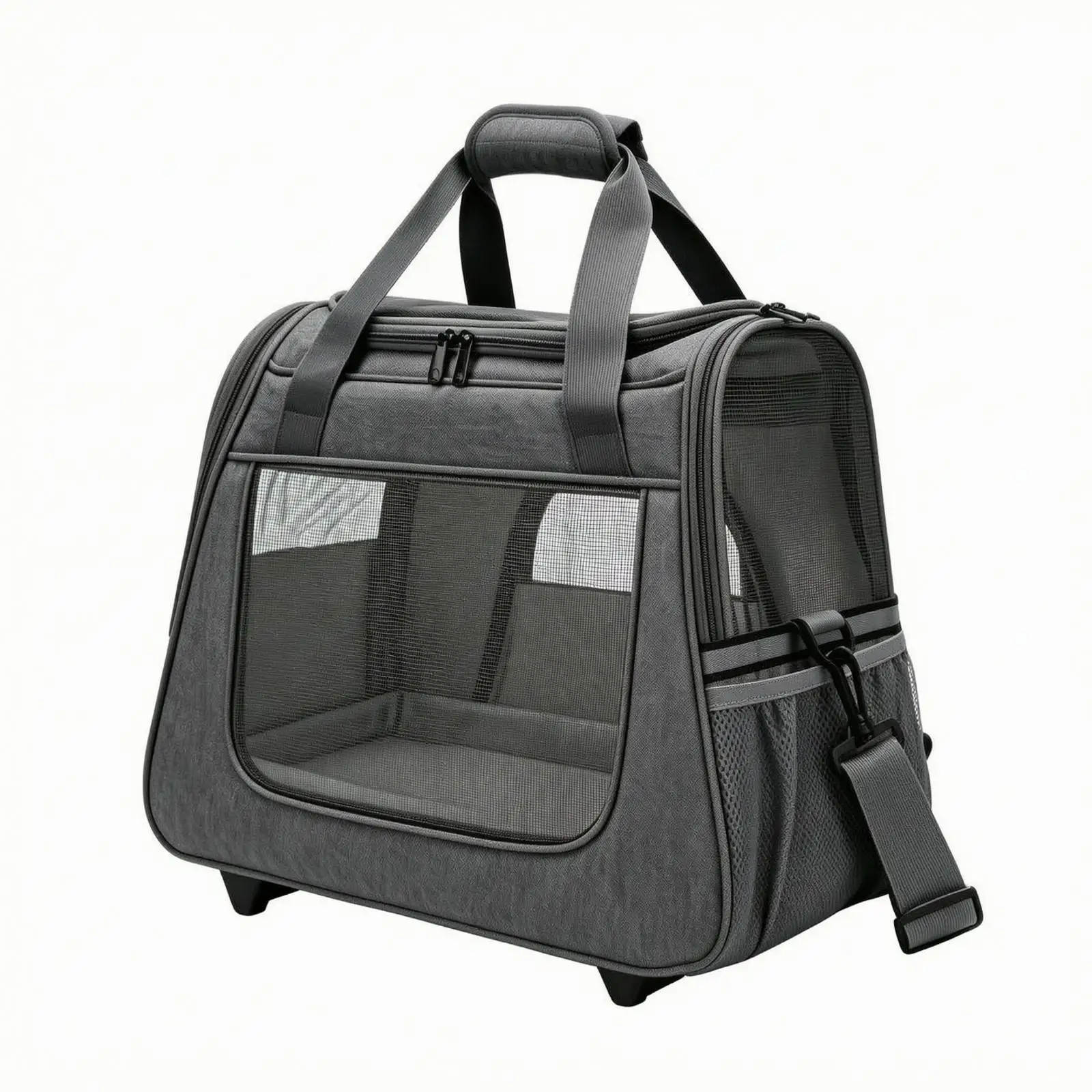 Cat and Small Pet Carrier Bag Foldable Pet Carrier with Pad Breathable for Checkups Visits, Everyday Outings, Commuting