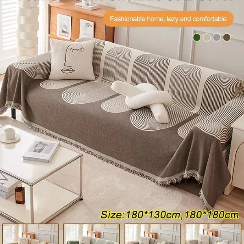 

Double Sided Chenille Sofa Cover,All Seasons Sofa Cover Blanket Sofa Towel,Living Room Sofa Cover,Anti-cat Scratch Sofa Cover