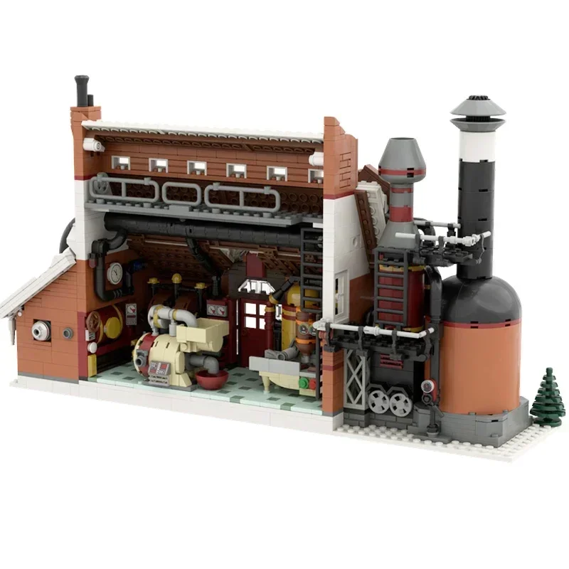 Street View Model Moc Building Bricks Winter Village Chocolate Factory Technology Blocks Gifts Christmas Toys DIY Sets Assembly