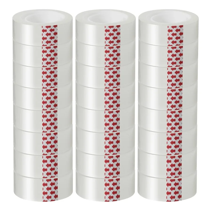 

24 рулона прозрачной ленты, сменные стержни, прозрачные рулоны, сменные рулоны, глянцевые ленты для подарочной упаковки для офиса, школы, дома 3, 4 x 800 Inc