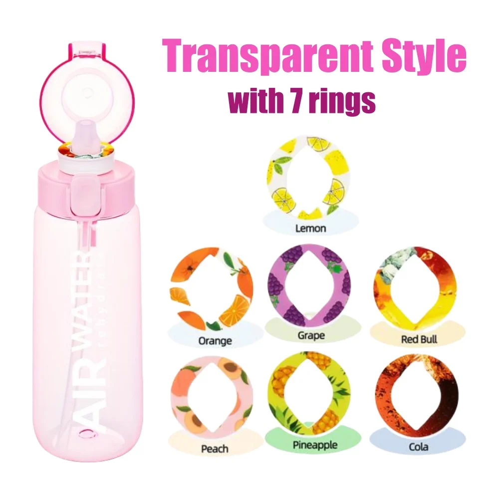 750 ml / 25 oz waterfles met fruitsmaak 0 suiker 0 calorieën sportdrinkbeker met 7 fruitpods ideaal voor fitnesssporten buiten