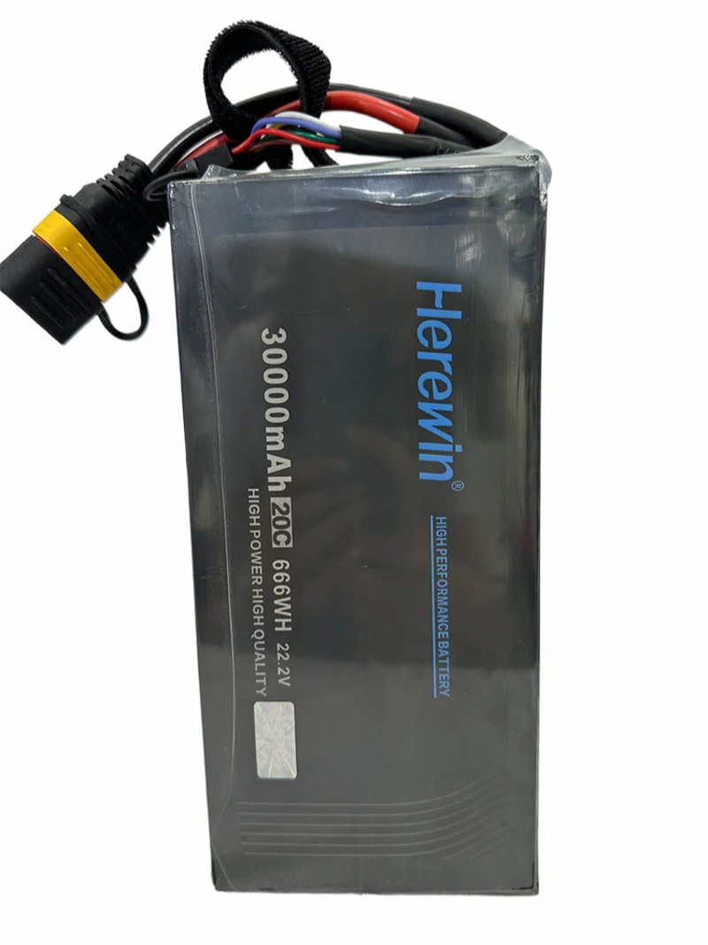 

Herewin 6S 30000 мАч 22,2 В 20C 666 Втч литий-ионный пакет низковольтный аккумулятор для мягкого дрона Дронтранспорт