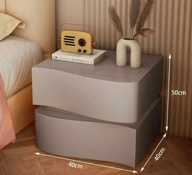 منضدة ذكية حديثة طاولة بجانب السرير خشبية ذكية مع ضوء لمس #6