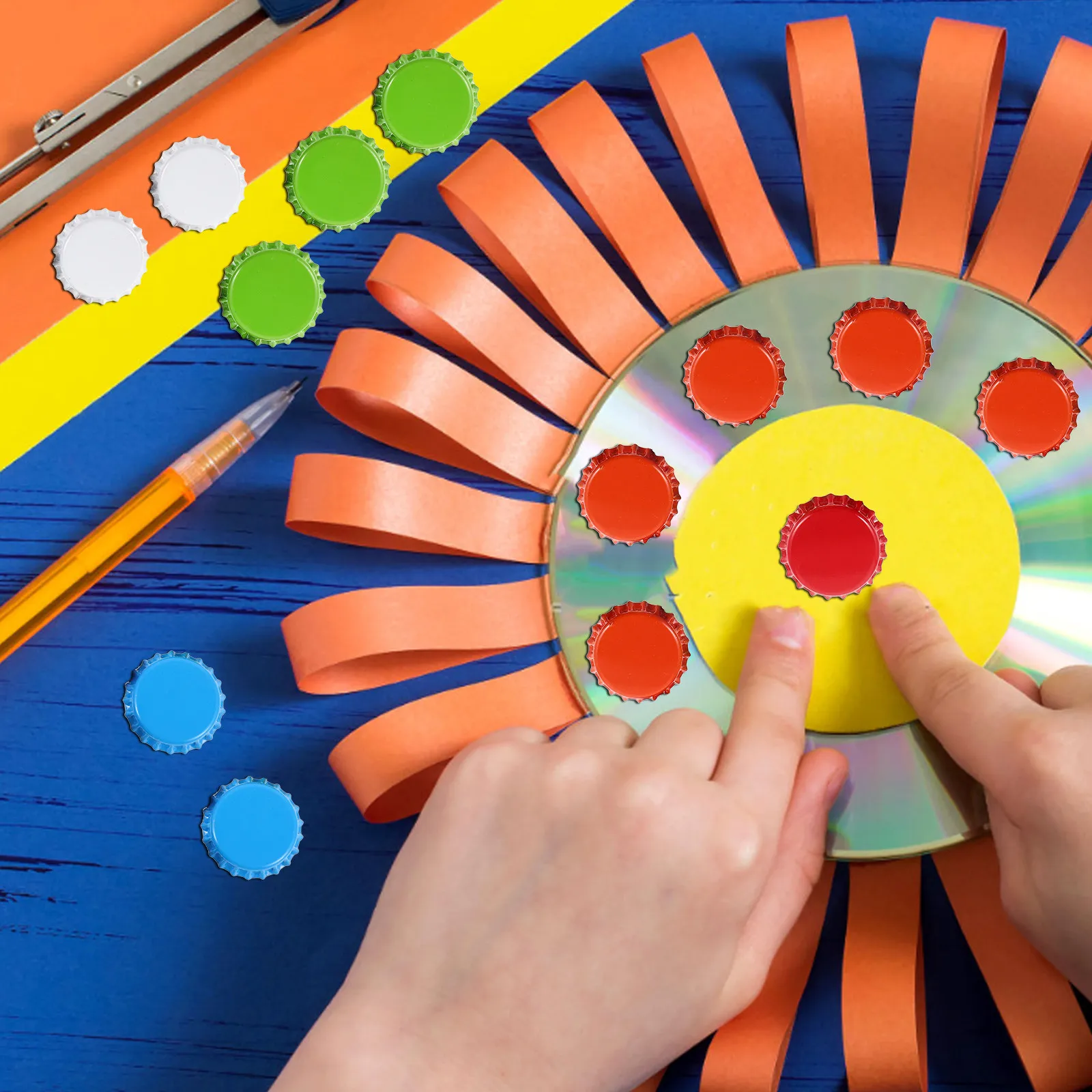 

60pcs Double Sided Beer Bottle Caps for Wall Art Craft Decoration Iron Supplies Vibrant Colors DIY Gifts Metal Kitchen Bar