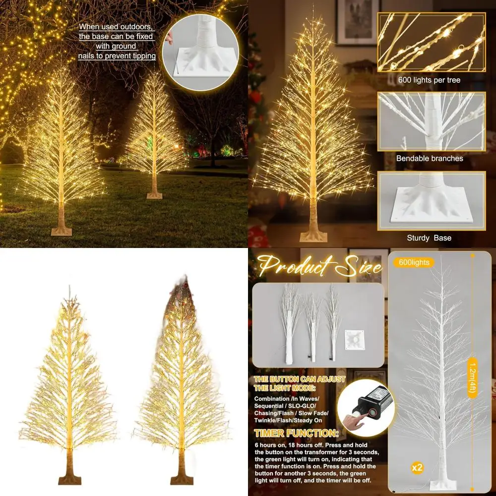 2-Pk 4-Ft 600-LED B… - image