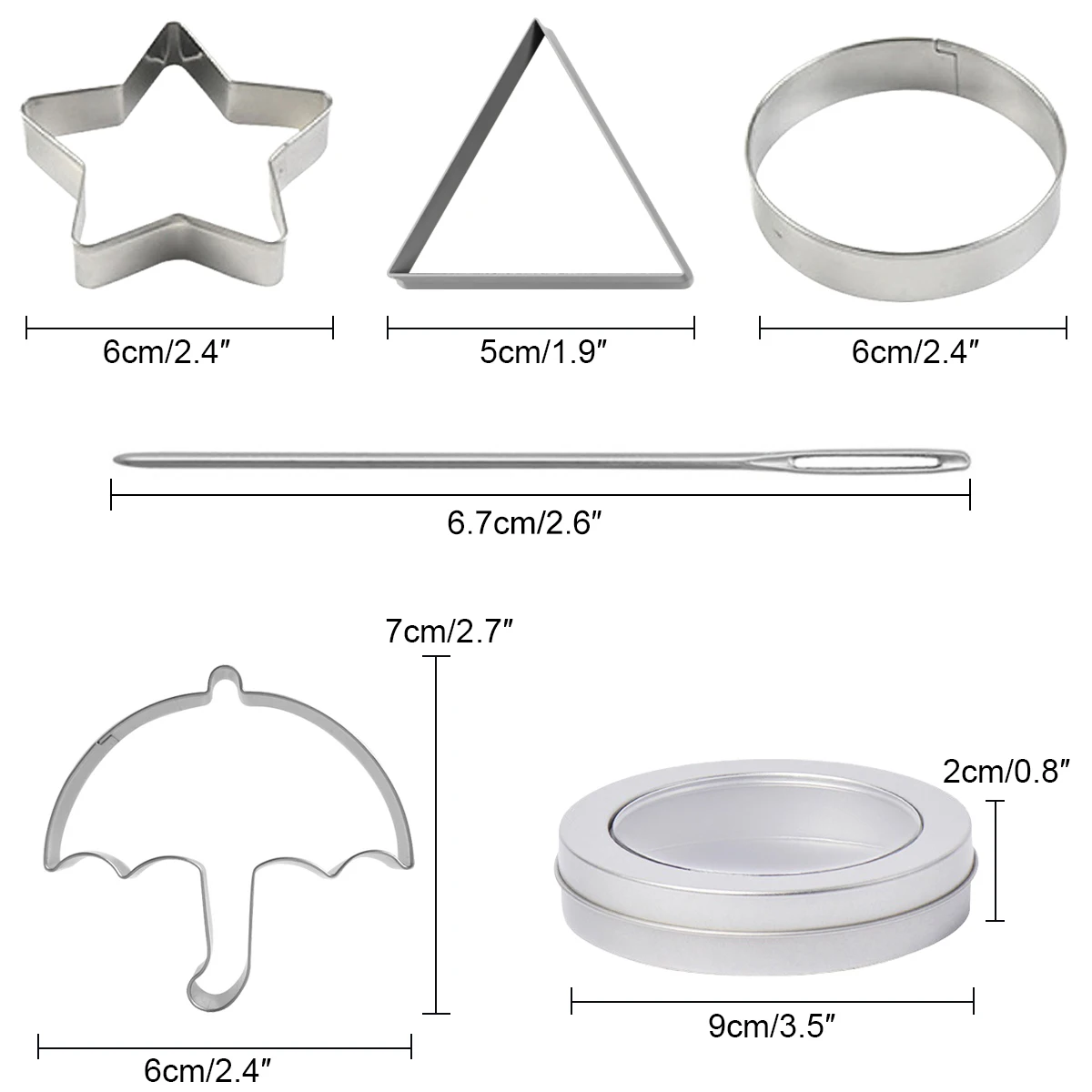 2024 Nowe narzędzia do robienia cukierków ze stali nierdzewnej Zestaw do gier kalmarów Parasol Trójkąt Gwiazda