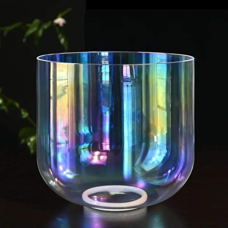 Transparent Singing Bowl Set Crystal Sound Healing Instrument Crystal Singing Bowl Therapeutic Tibetan Meditation Accessories