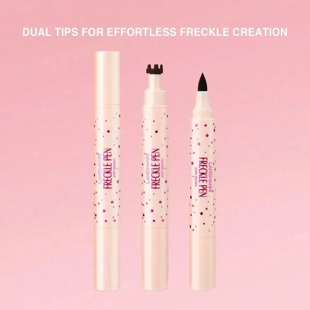 1PC Lápiz de pecas postizas natural, resistente al agua, delineador de ojos marrón, lápiz de puntos para maquillaje, herramienta de maquillaje de imitación a prueba de agua