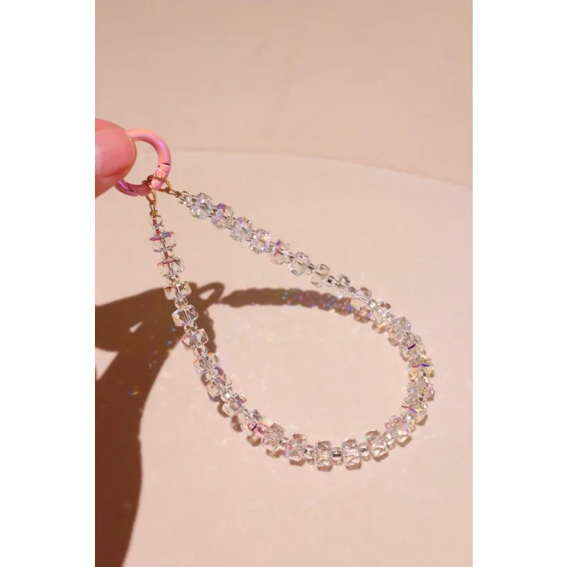 

Fully transparent high-end blingbling Swarovski crystal mobile phone chain little princess jewelry