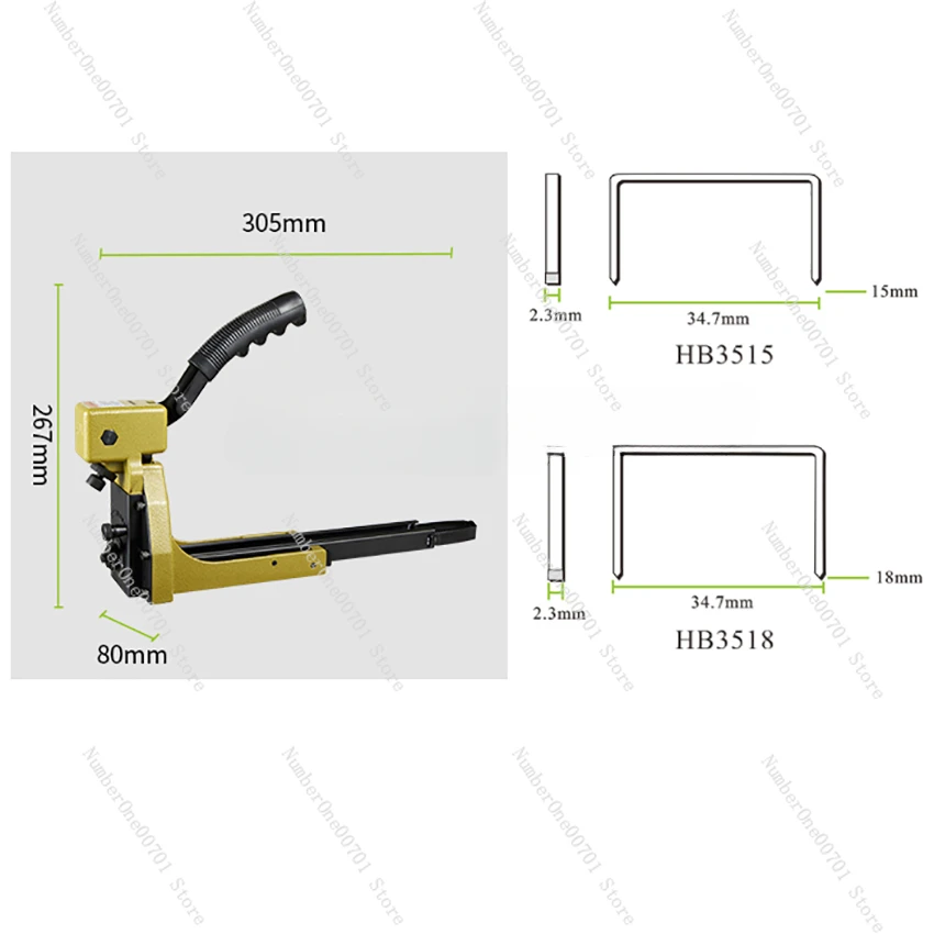 Manual Carton Closing Stapler Top Carton Stapler Gun Sealing Machine Nailer Packer for 15-18mm Staples Carton Box Tool