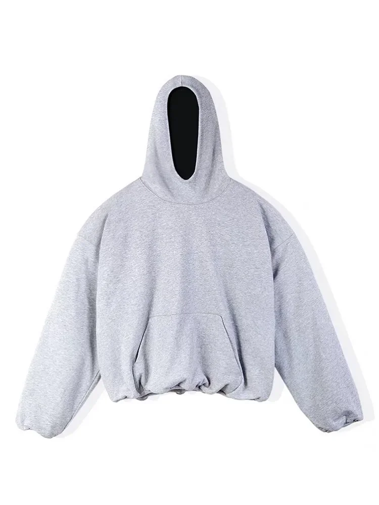 Kanye Double-layer Pullover Fashion Brand Men And Women Cotton Plush Simple Versatile Autumn Winter Streetwear Hoodie Sweatshirt