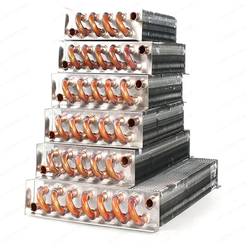 1pc The condenser is made into a small shellless radiator, and the water-cooled refrigerator has copper tubes and aluminum fins
