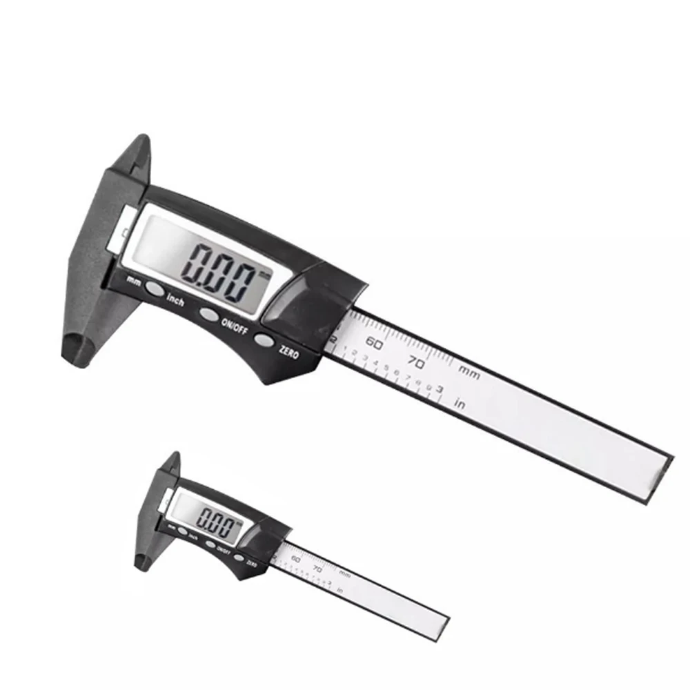 High quality Super LCD 0-70MM Mini digital caliper pocket electronic plastic vernier caliper thickness gauge
