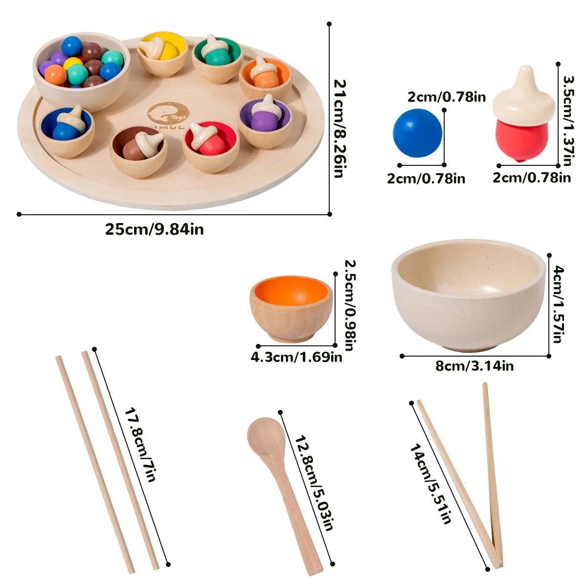 Baby Montessori drewniana zabawka tęczowa kula i kubki do sortowania kolorów gry dobre Motor wczesnej edukacji zabawki edukacyjne prezenty dla dzieci