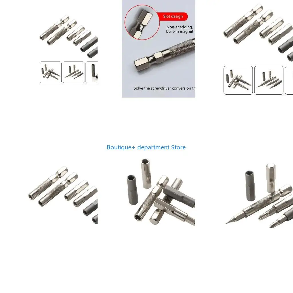 E1PD 2Pcs Shank Converter for 6.35mm 1/4Inch Screwdriver Insert Bit Adapter to 4mm Bit Socket Holder Tool