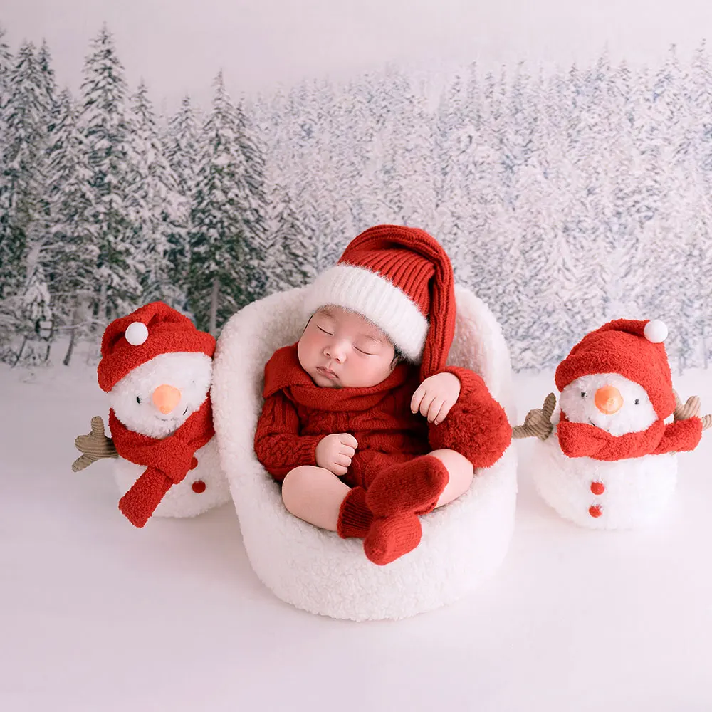 0-1 شهر سانتا كلوز محبوك زي الوليد التصوير الدعائم عيد الميلاد موضوع الانتحال صور تأثيري وتتسابق و دمية ثلج #5