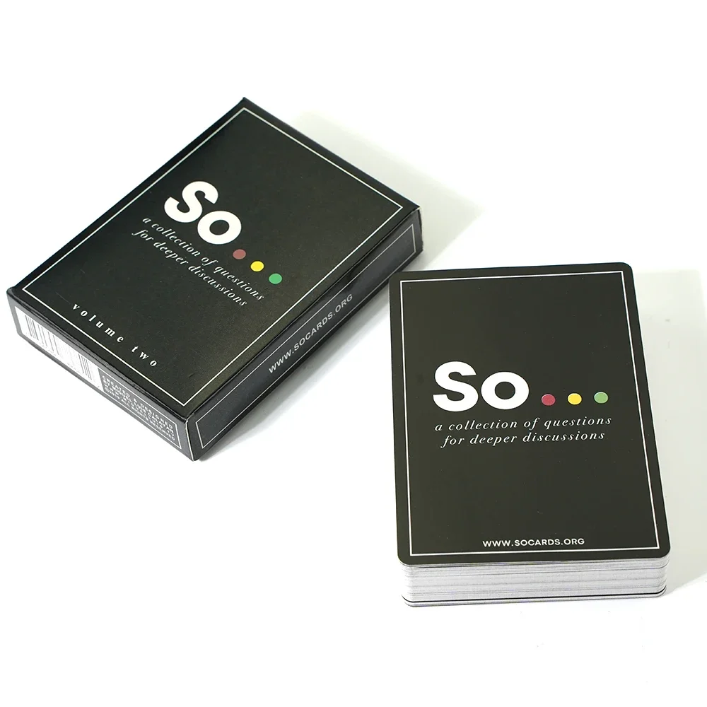 So Cards Conversation Starter - High Quality Special Style Questions Card Game for Adults & Families Party Leisure Board Game