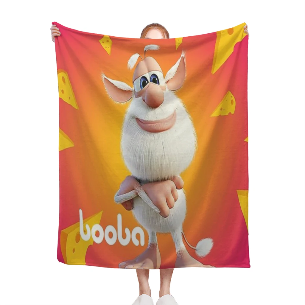 Fourbob-Booba Animation for kids 2020 Medium Blanket Soft comforter sets throw for Couch Warm Flannel Blankets Bedroom Décor