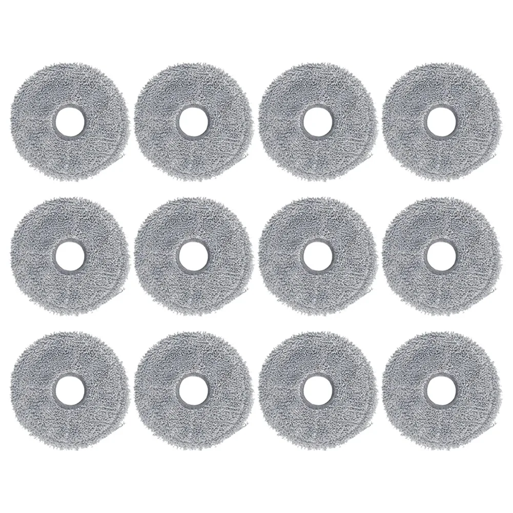 12PCS Mop Pads for Roborock Qrevo Master/V20/P10S Pro Robot Vacuum Cleaner Replacement Parts Microfiber Mop Cloth