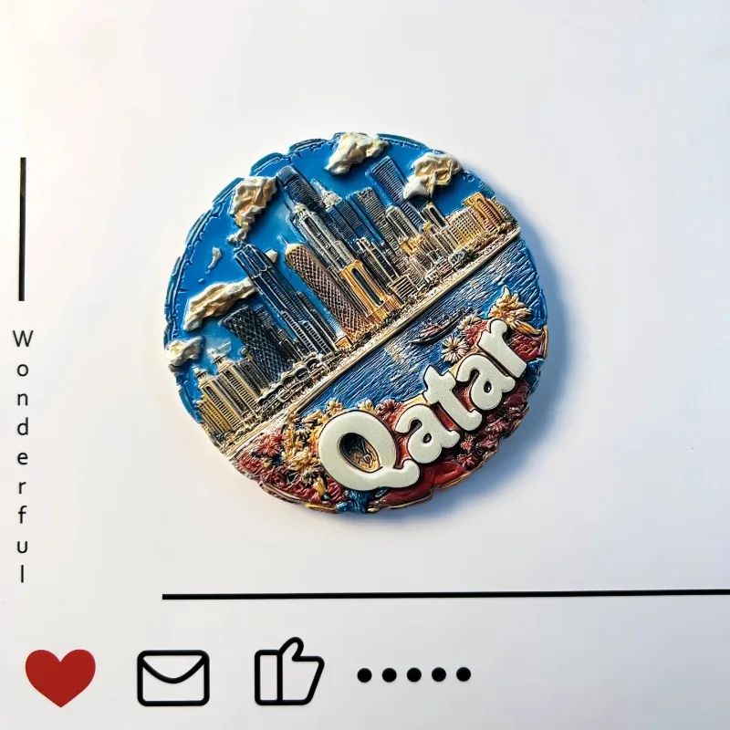 Qatar Fridge Magnets Middle East Travel Souvenirs Doha Souq Waqif Fridge Stickers Home Decor Wedding Gifts