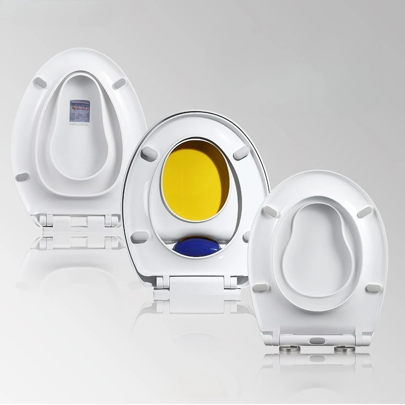 

Double layer adult and child toilet seat with built-in potty training seat, made of PP, soft-close travel potty.
