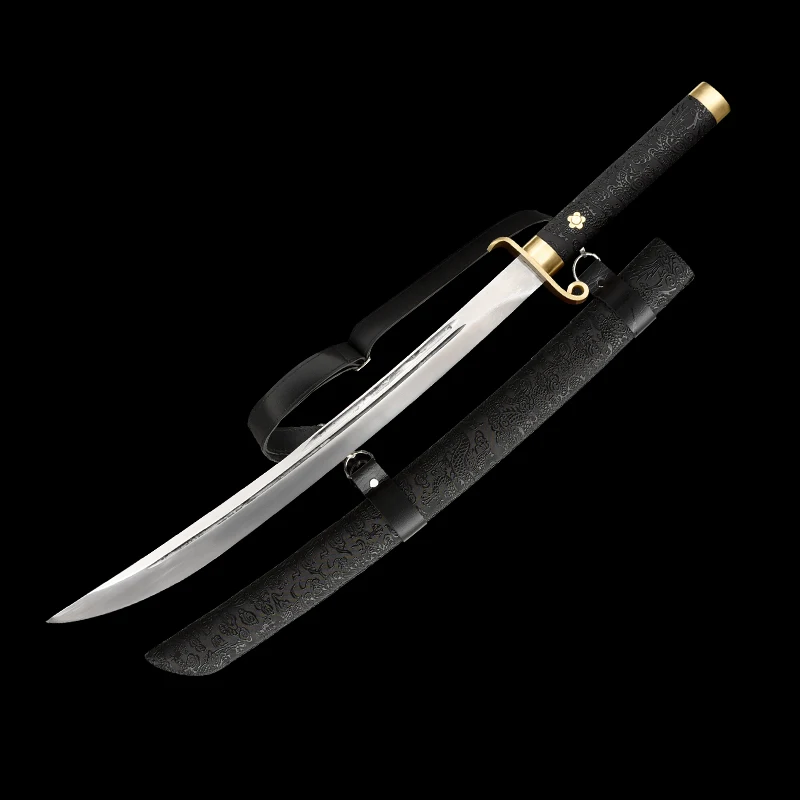 Traditional Chinese Saber Sword Exquisite Handmade Collection High Manganese Steel Blade For Training Wushu Swords OXtail Sword