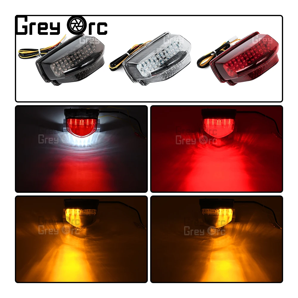 LED المتكاملة الوامض الضوء الخلفي الذيل الفرامل بدوره أضواء الإشارة لهوندا CBR600 CBR 600 2007 2008 2009 2010 2011 2012 الذيل ضوء
