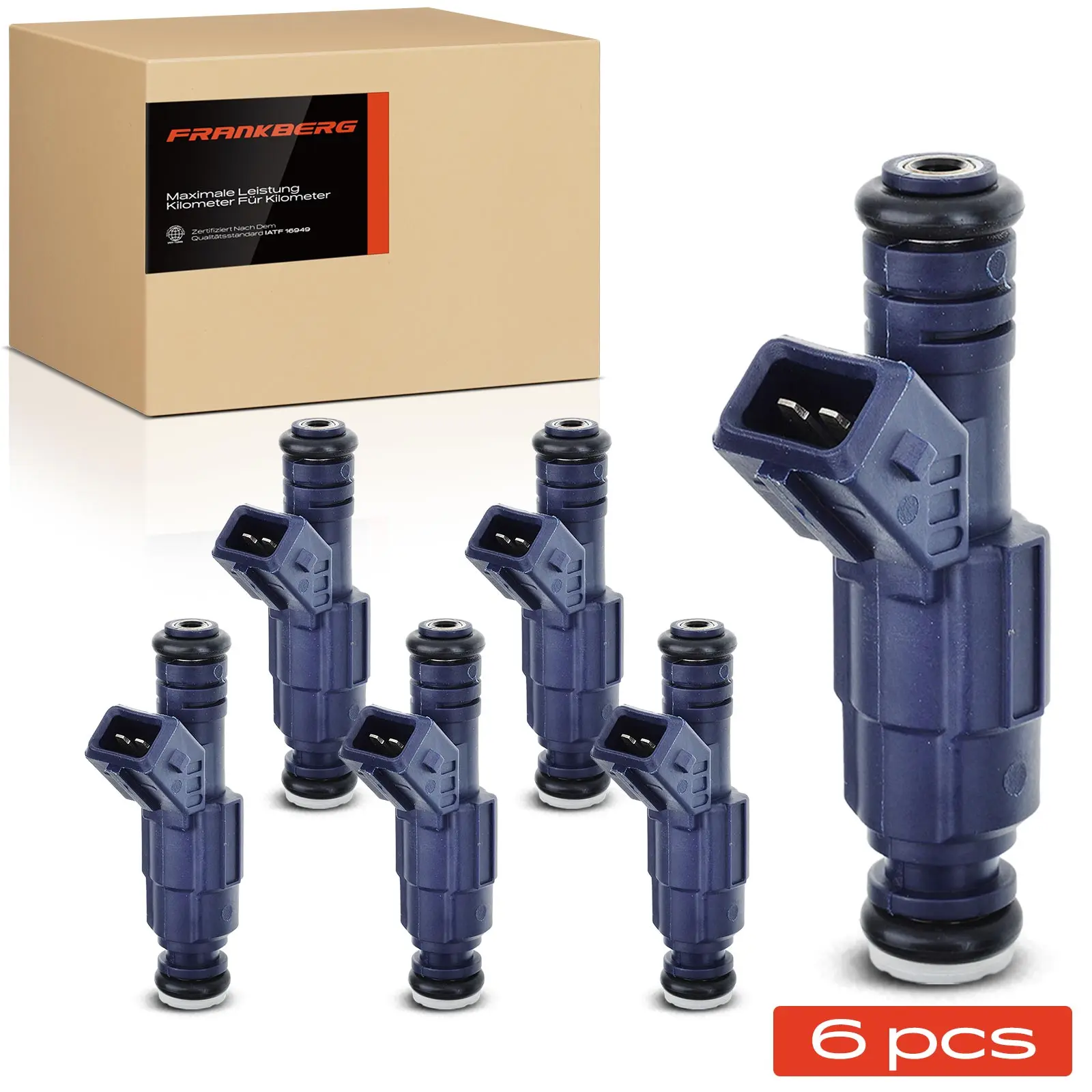 Frankberg 6x Injector Injector nozzle voor Opel Astra F G Calibra A Frontera A Omega B 0280155712 0280155712 4612176