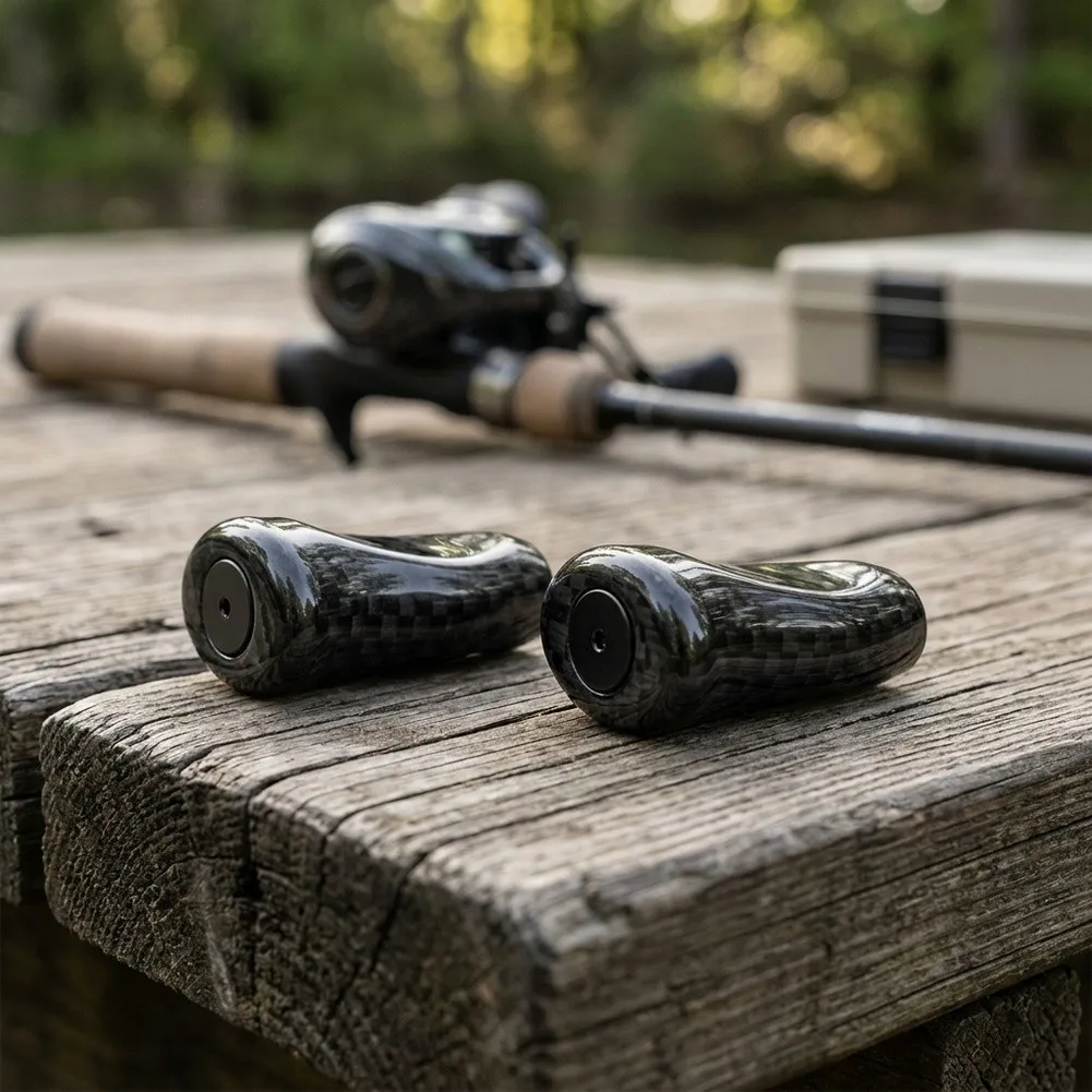 Carbon Fiber Texture ABS Fishing Reel Handle Knob For SLP For DAIWA For TATULA For METANIUM Baitcasting Rod Replacement Parts