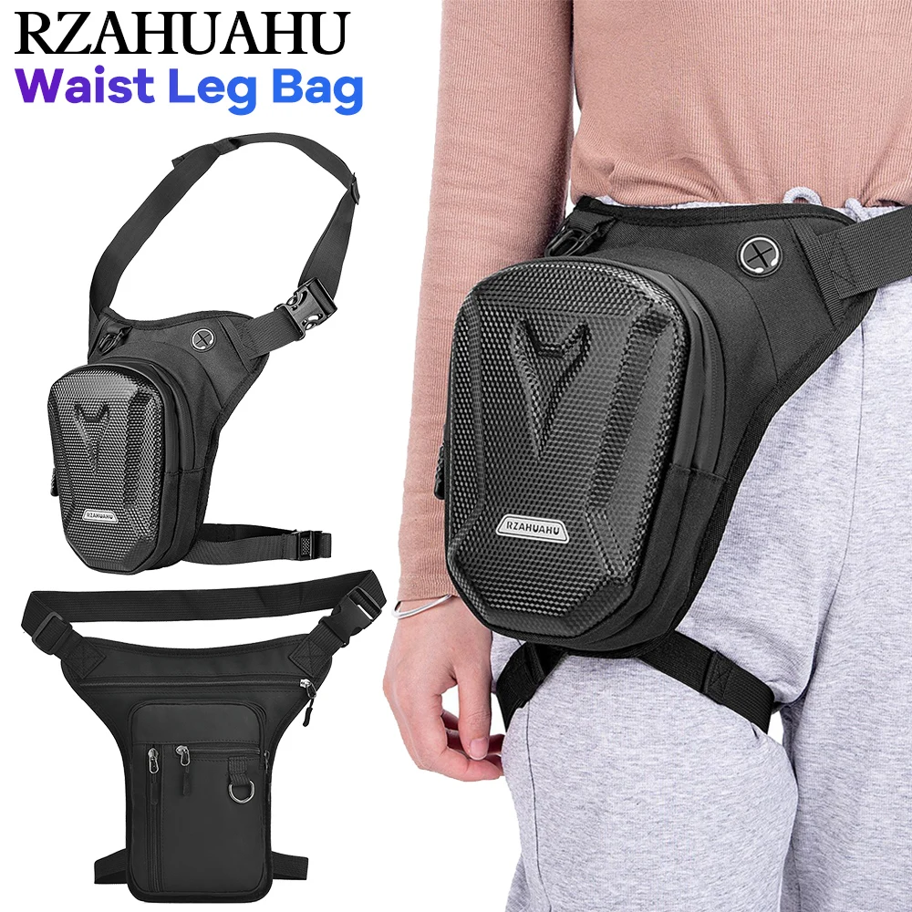 Tactical- Travel Bag Waterproof Motorcycle Waist Leg Bag Men Hip Bum Pack Leg Side Bag Ride Bags Outdoor Casual Fanny Pack Bag