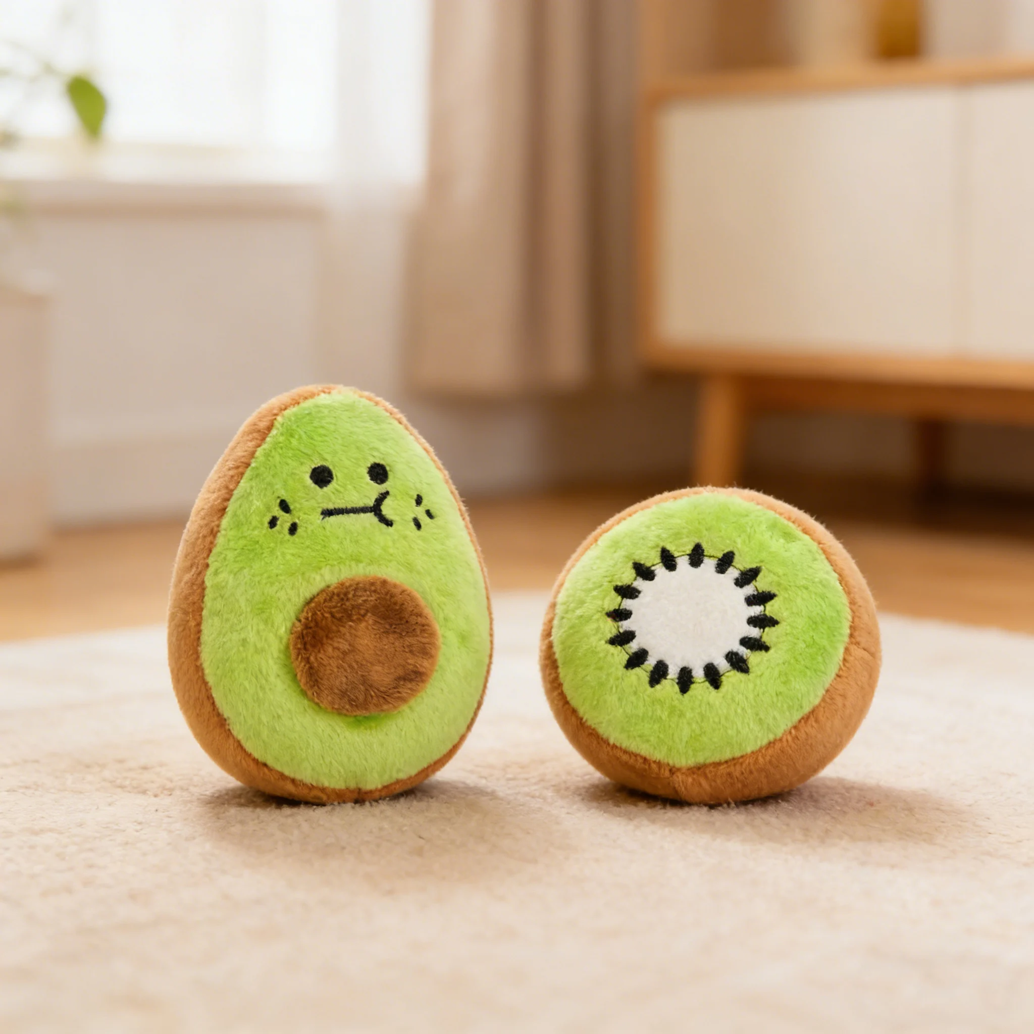 

Pet Plush Avocado Dog Sound Toy - A Hit Product for Teething and Entertainment. Dog and Cat Cat Supplies.