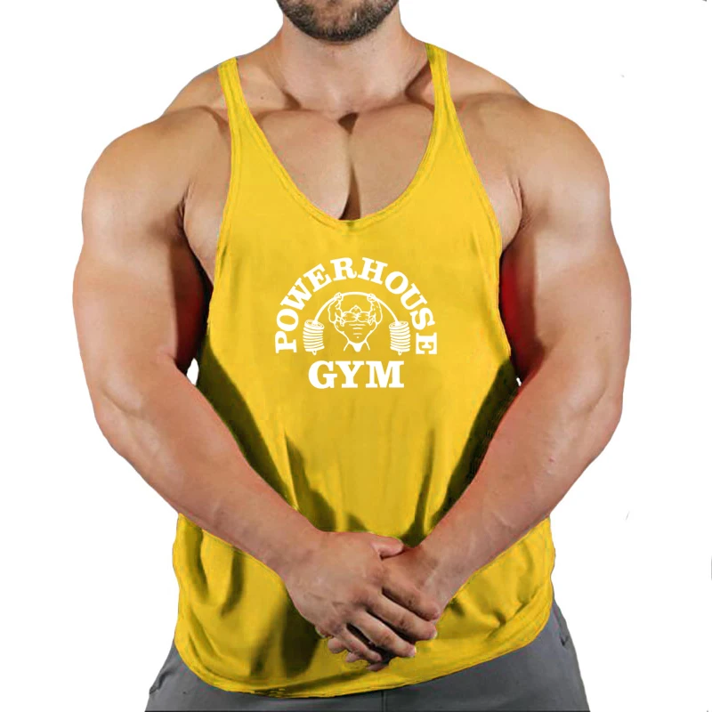 Muscle Vest Bodybuilding Stringer Running Vest Brand Color abbigliamento palestre canotta uomo Fitness camicia senza maniche cotone pettinato