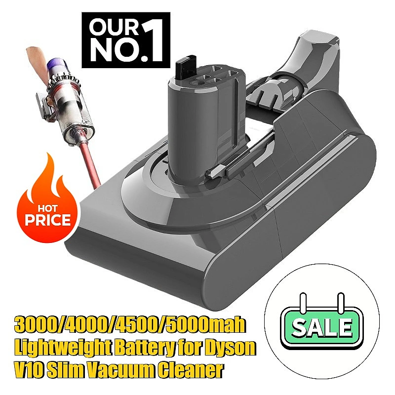 

3000/4000/4500/5000mah Lightweight Battery for Dyson V10 Slim Vacuum Cleaner