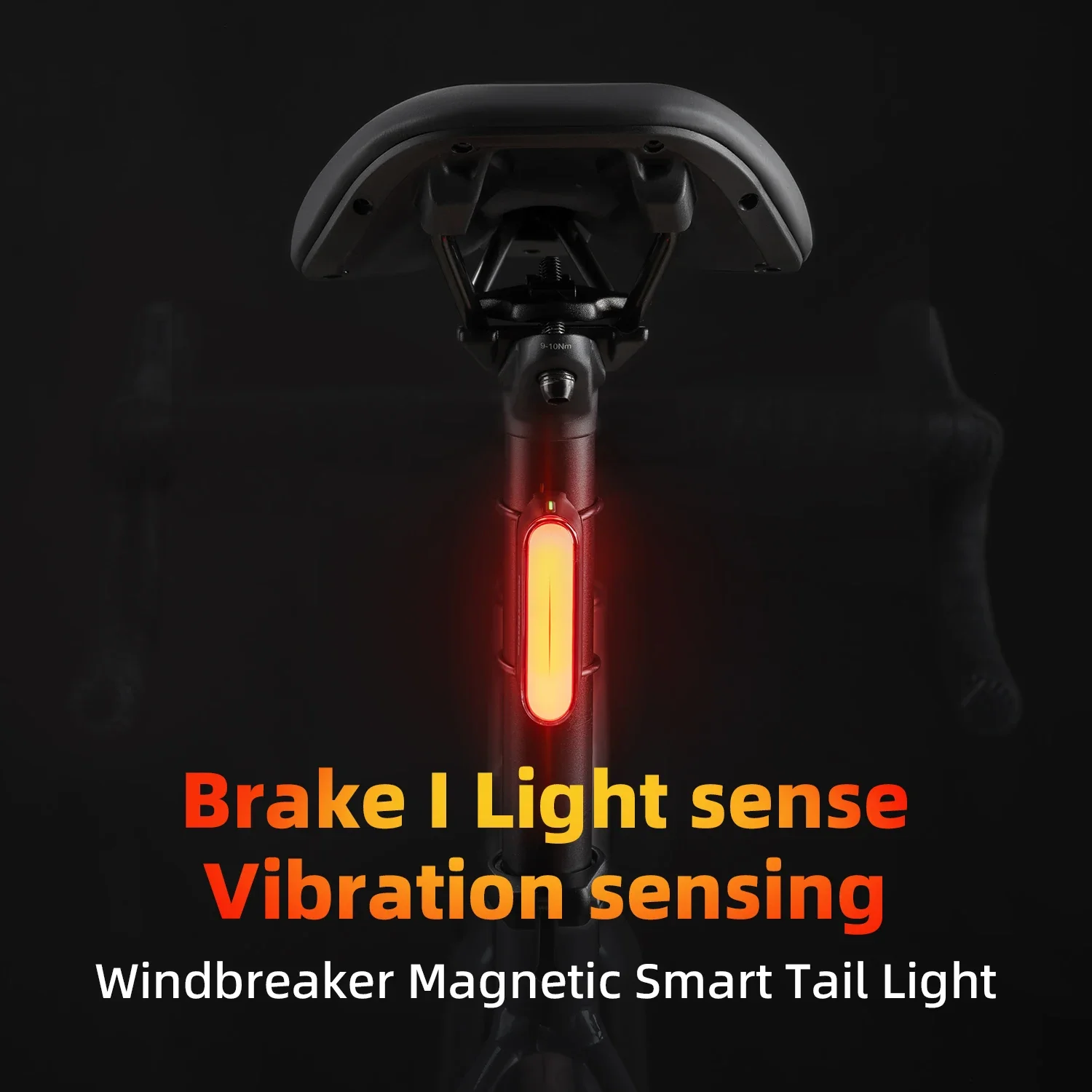 

Bicycle Magnetic Rear Light IPX6 Waterproof Tail Light 7 Lighting Modes Smart Brake Sensor Rear Light Bike Accessories