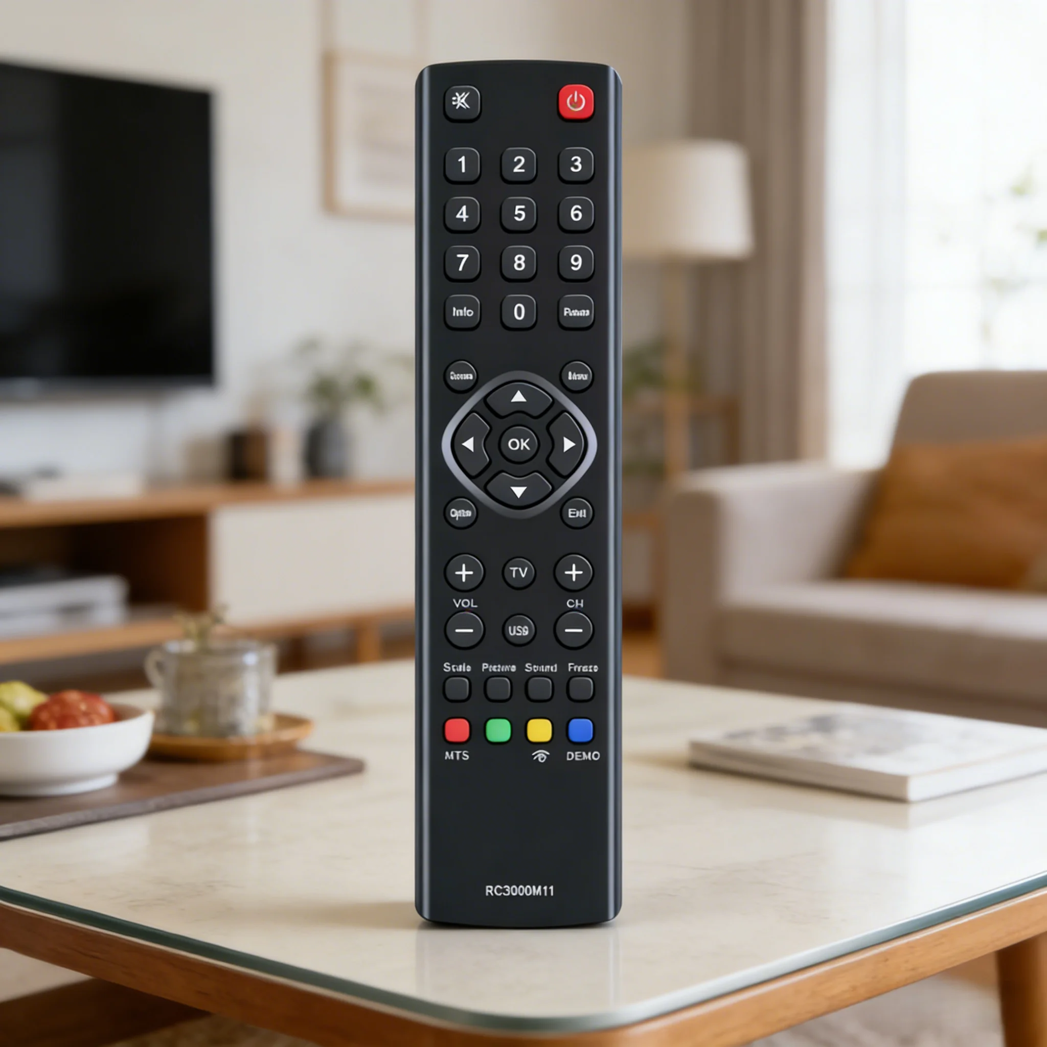 

Applicable to TCL RC3000M11 Remote Control Compatible with Kalley Rca Challenger TV - Replacement Universal Remote