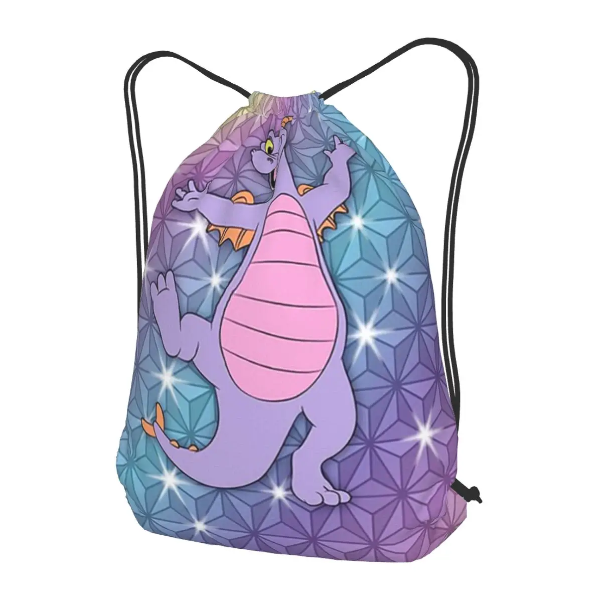 

Epcot Figment Beacon Of Magic Backpacks Fashion Drawstring Bags Sundries Bag Book Bags for Man Woman School