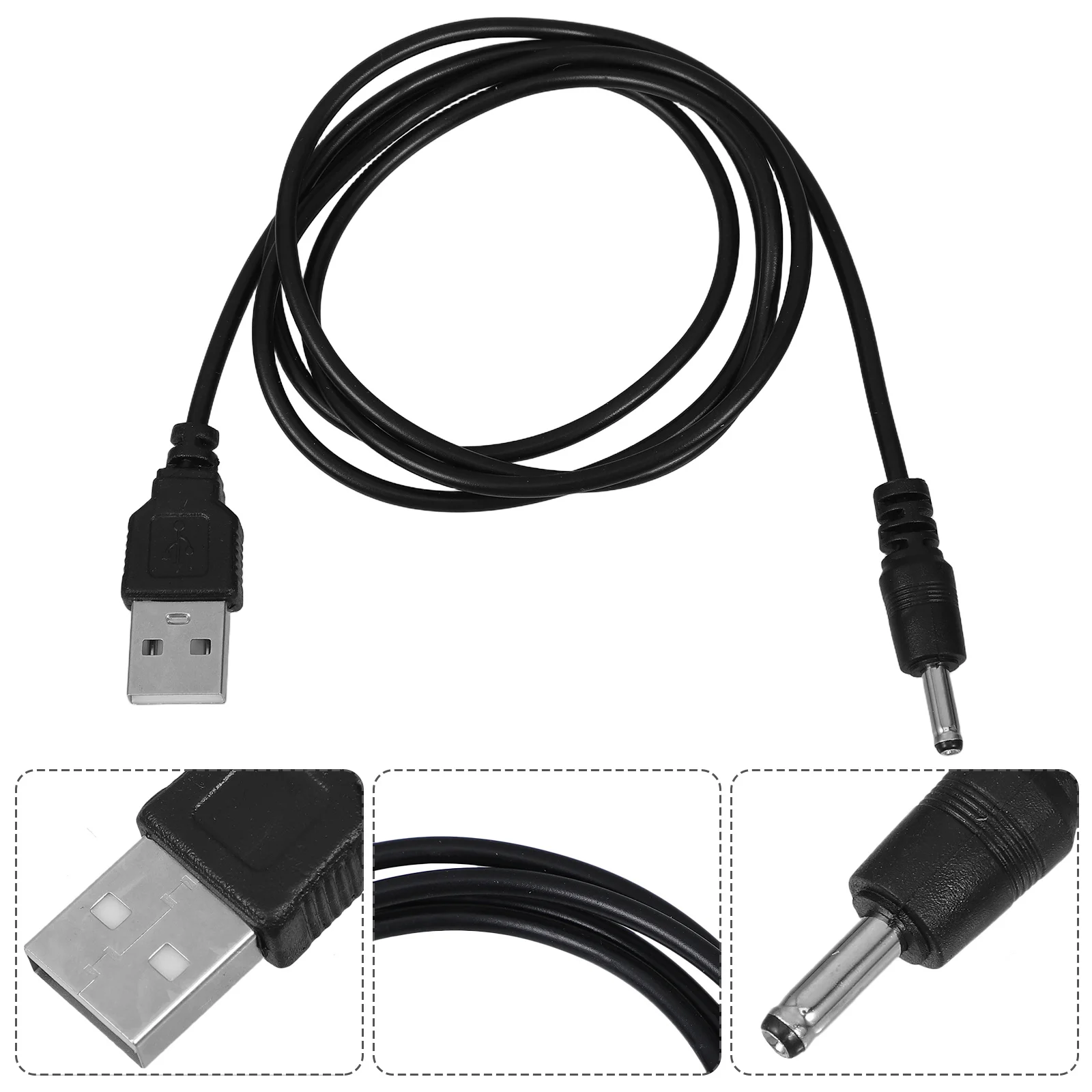 

2Pcs USB to Dc 5V Power Cable for Speakers Charging Cord with Barrel Jack Plug for Stable Connection Black 1 Meter