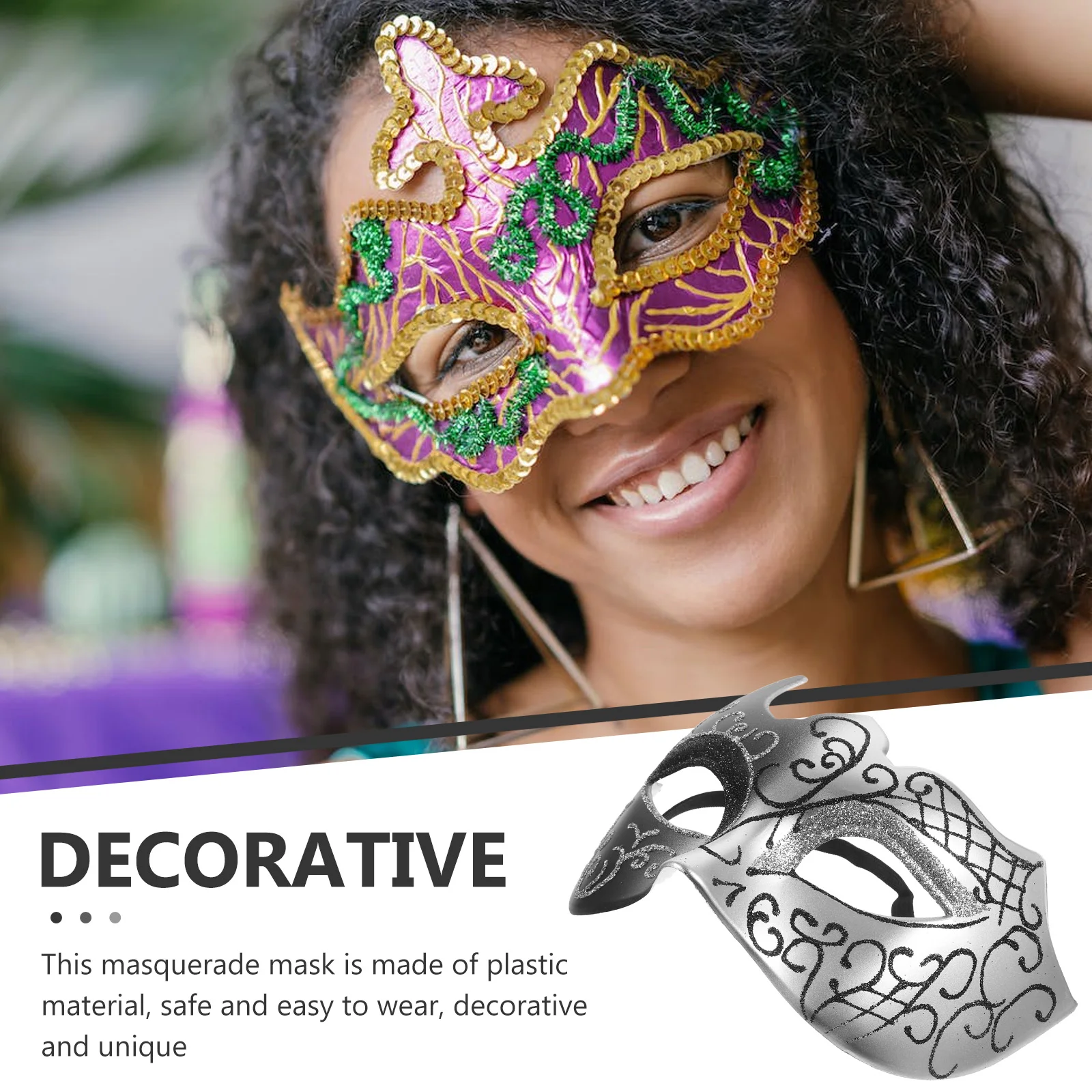 

Half Face Mask Plastic Masquerade Women Black Gold Masks for Party Vintage Photo Props Halloween Cosplay Accessories Costume